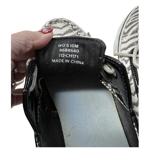 Sperry Top-Sider Shoes Womens Size 10 Zebra Sequin Boat Metallic Loafers - Picture 5 of 9